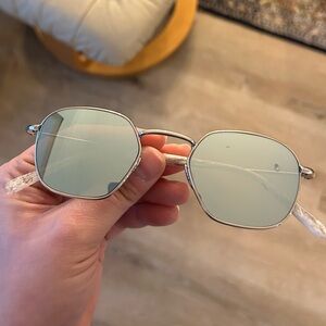 KREWE Silver Hexagonal Sunglasses